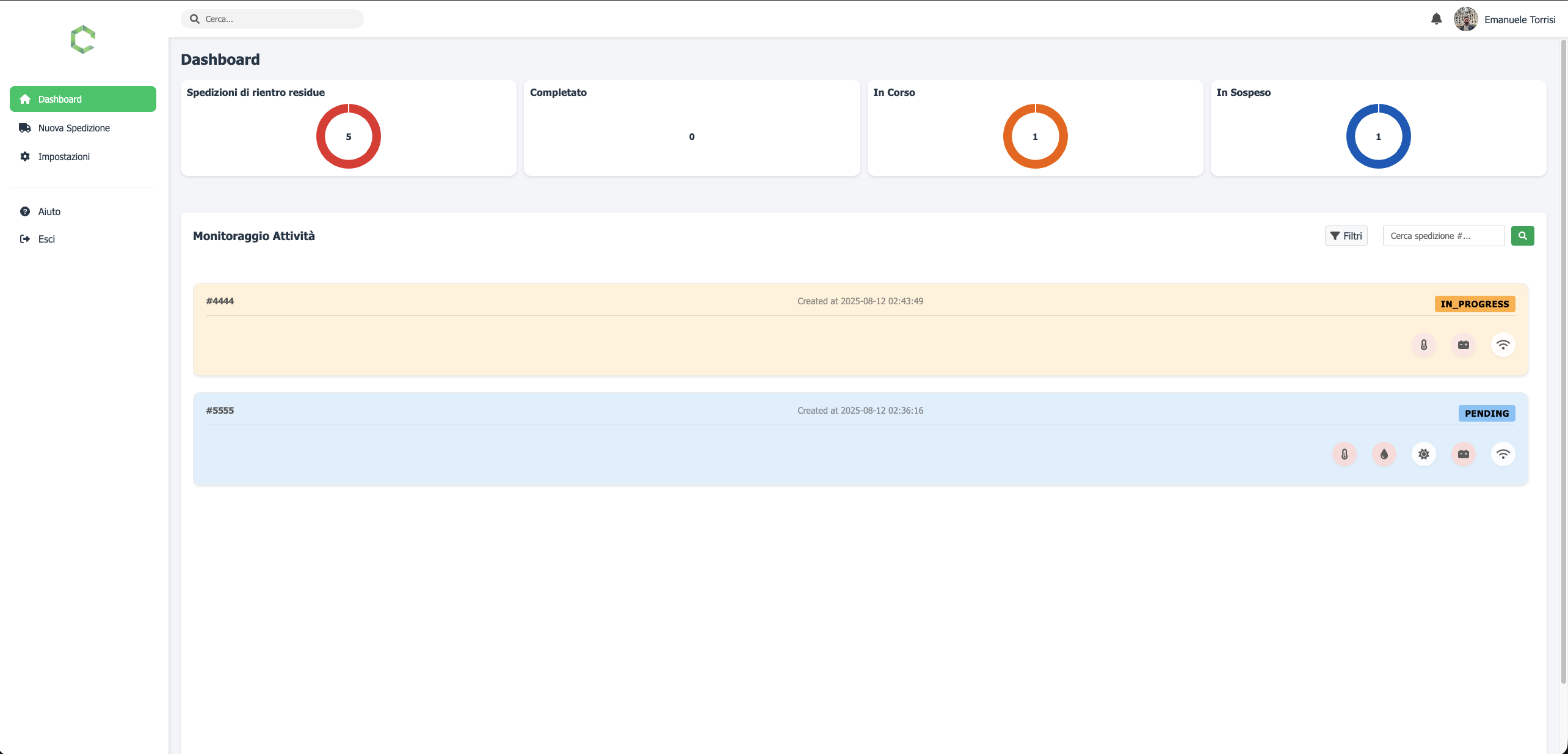 Dashboard Clearchain